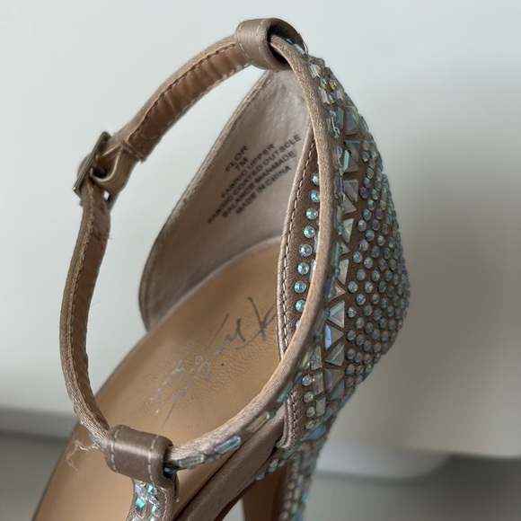 Thalia Sodi Champagne t strap heels - Picture 3 of 3